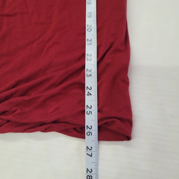 Poetry Skirt Womens S Red Double Knit Long Straight Pencil Elastic Waist Stretch - Picture 5 of 6